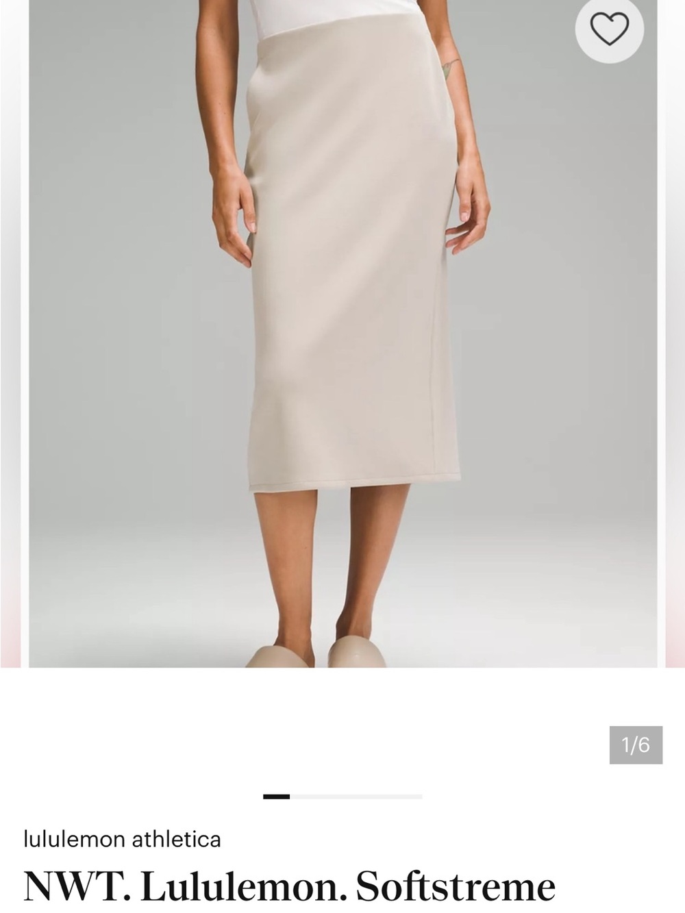 lululemon athletica Softstreme HR Midi Skirt in Beige